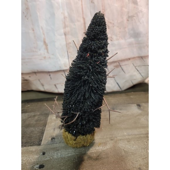 Dept 56 Black glitter tree halloween 5653062 Topiaries - Picture 3 of 4